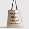 The devil wears prada canvas slogan tote bag