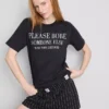 The devil wears prada slogan shorty pajamas