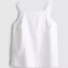 The edit a-line wide-strap linen top