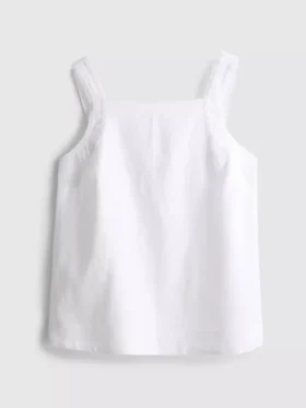 The edit a-line wide-strap linen top