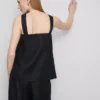 The edit a-line wide-strap linen top