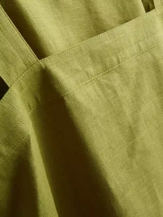 The edit a-line wide-strap linen top
