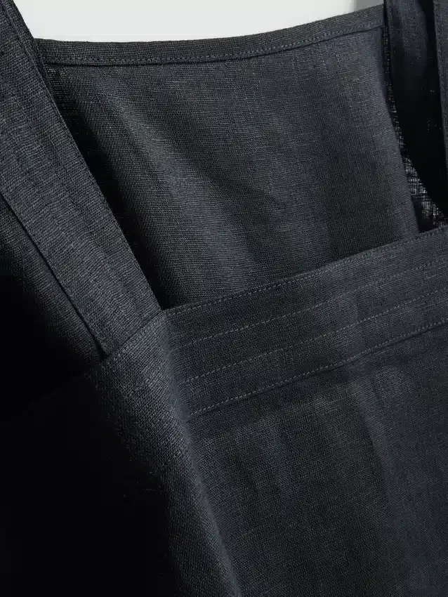 The edit a-line wide-strap linen top