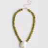 The edit beaded shell necklace