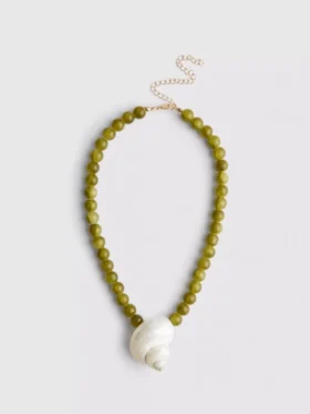 The edit beaded shell necklace