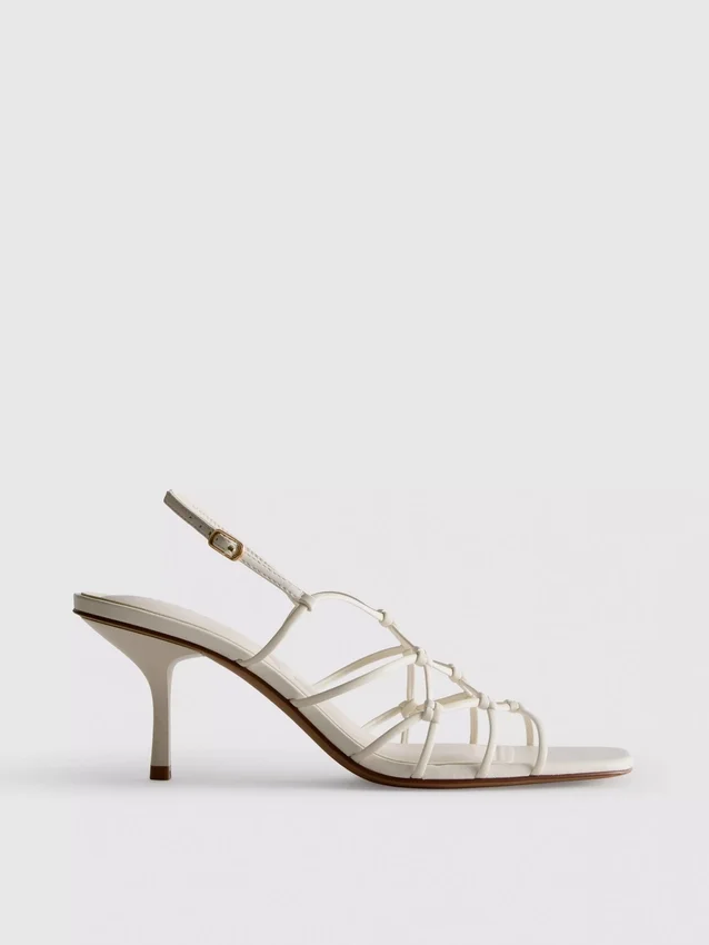 The edit braided stiletto heeled sandals