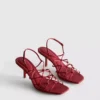 The edit braided stiletto heeled sandals