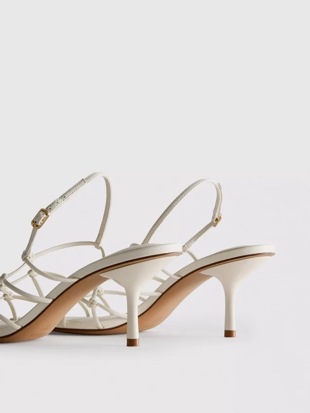 The edit braided stiletto heeled sandals
