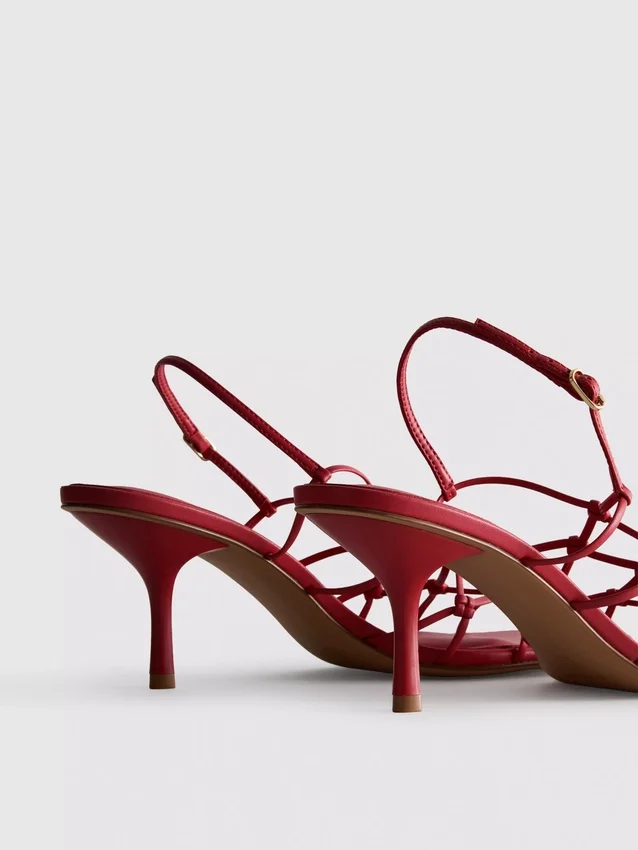 The edit braided stiletto heeled sandals