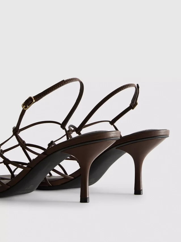 The edit braided stiletto heeled sandals