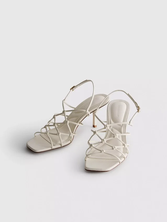 The edit braided stiletto heeled sandals