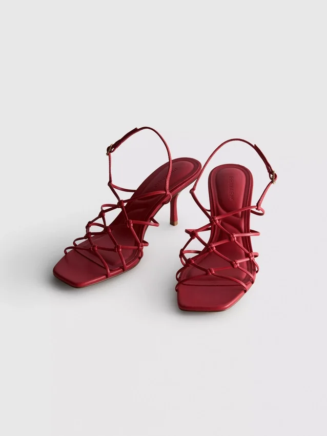 The edit braided stiletto heeled sandals