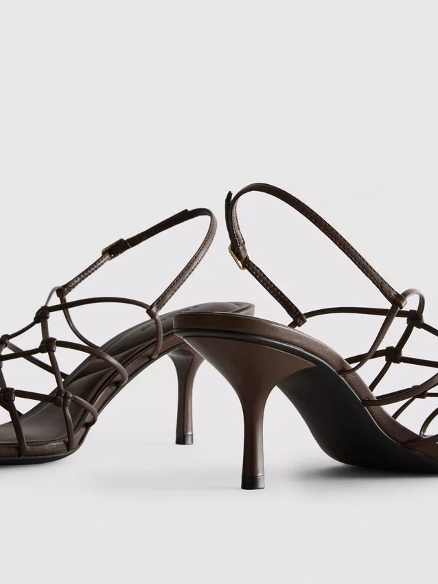 The edit braided stiletto heeled sandals