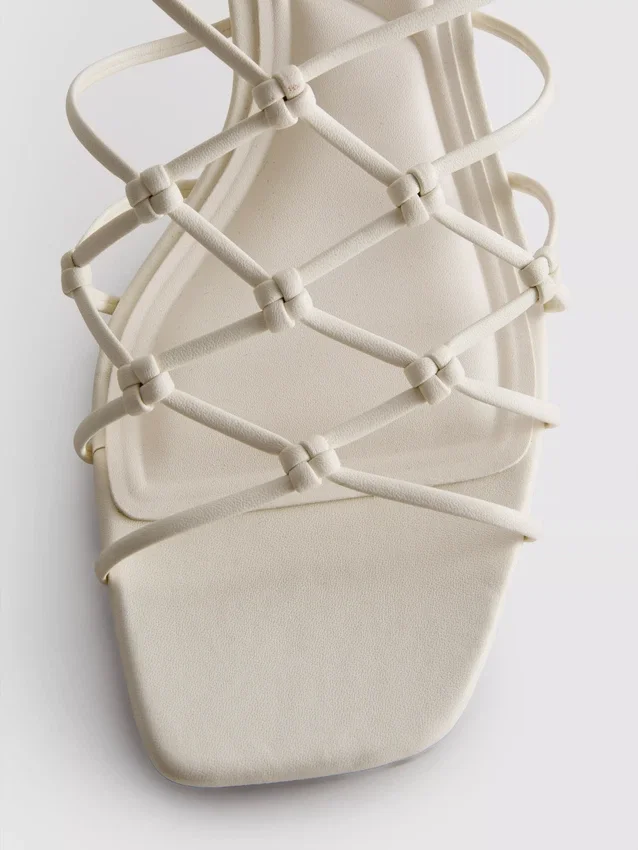 The edit braided stiletto heeled sandals