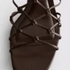 The edit braided stiletto heeled sandals
