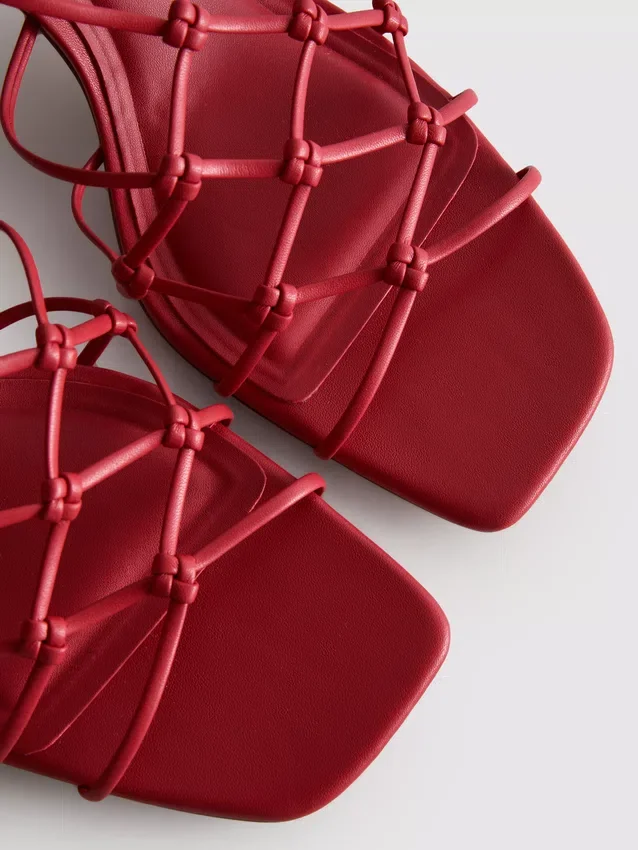 The edit braided stiletto heeled sandals