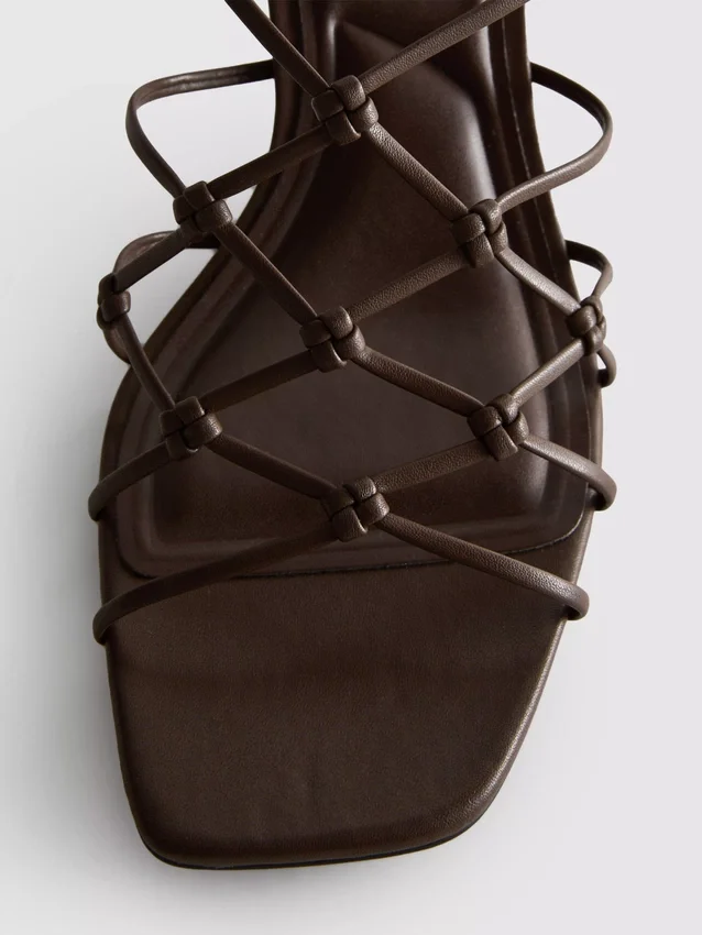 The edit braided stiletto heeled sandals