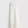 The edit broderie midi dress