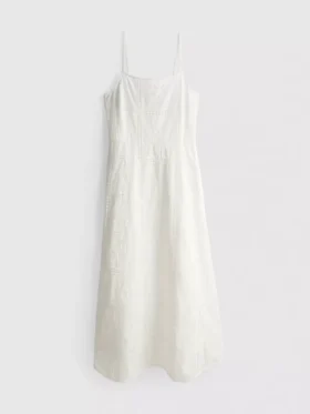 The edit broderie midi dress