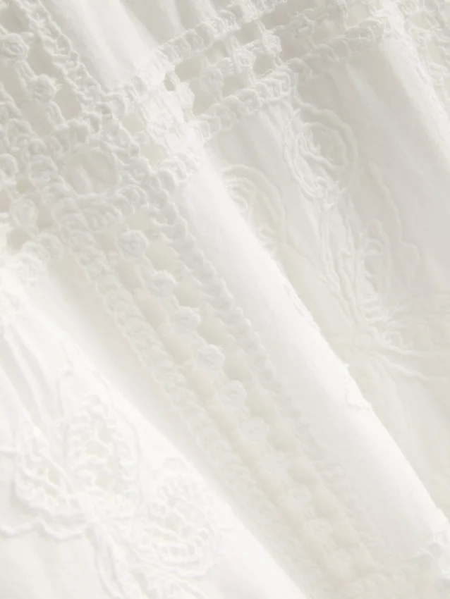 The edit broderie midi dress