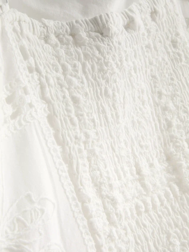 The edit broderie midi dress