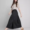 The edit circle cotton midi skirt