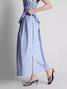 The edit circle cotton midi skirt