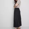 The edit circle cotton midi skirt
