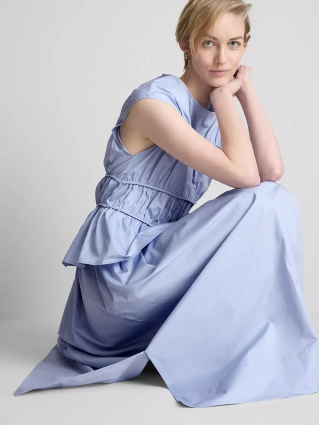 The edit circle cotton midi skirt