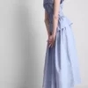 The edit circle cotton midi skirt