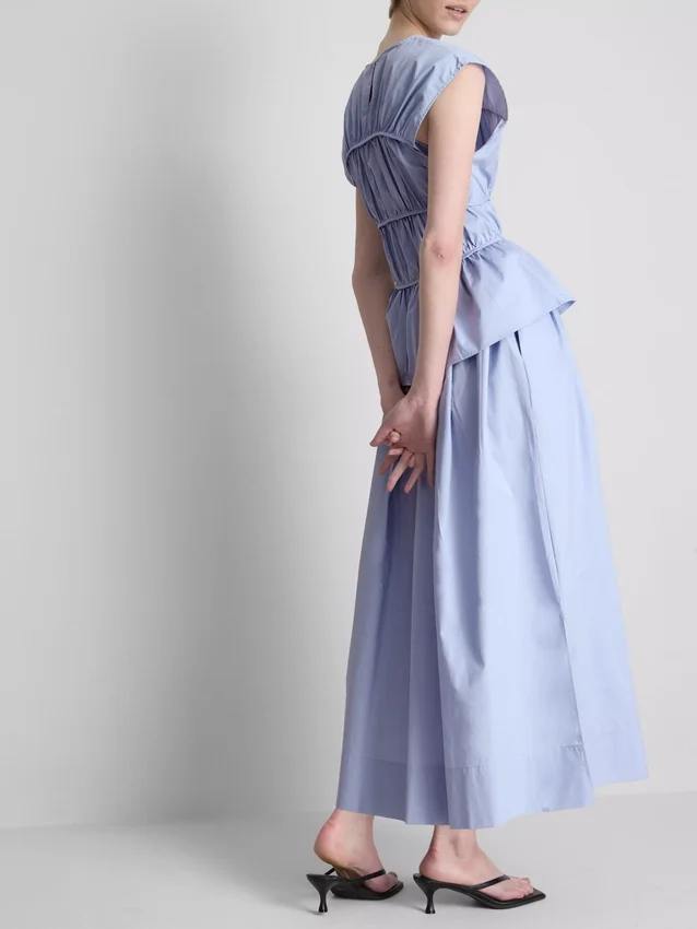 The edit circle cotton midi skirt