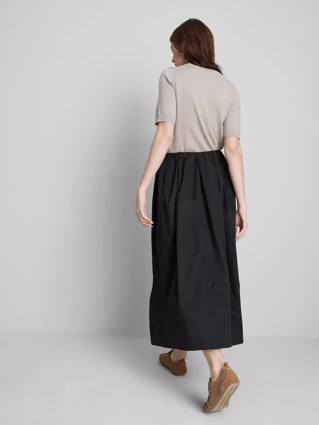 The edit circle cotton midi skirt