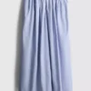 The edit circle cotton midi skirt