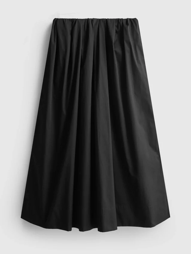 The edit circle cotton midi skirt