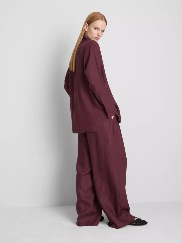 The edit classic linen shirt
