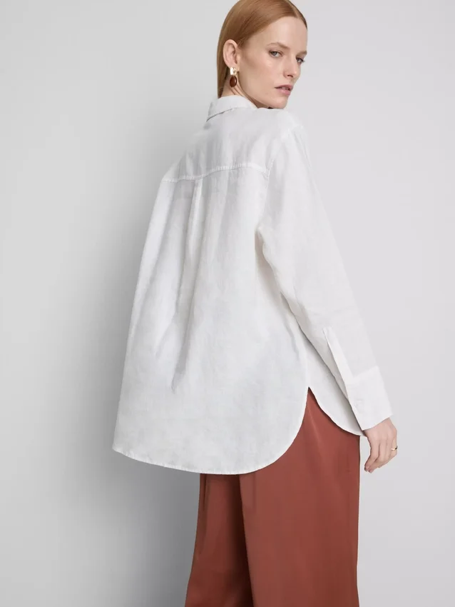 The edit classic linen shirt