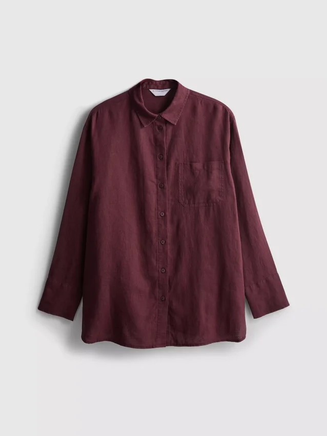 The edit classic linen shirt