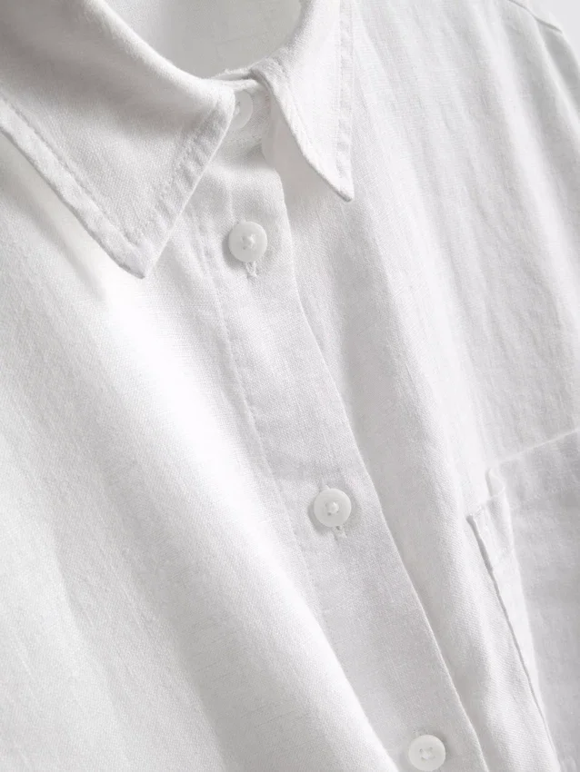 The edit classic linen shirt