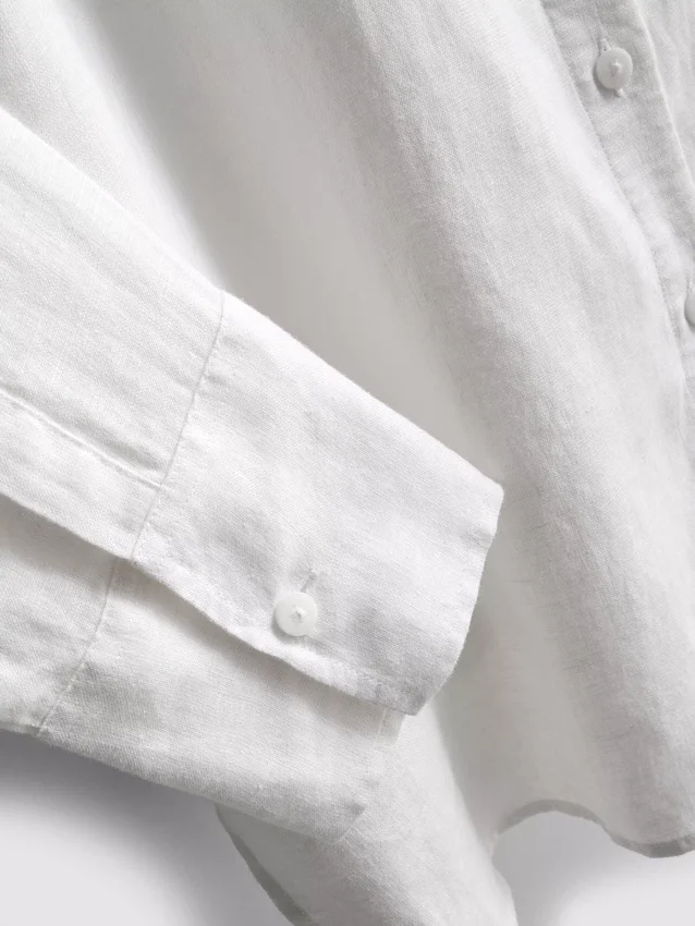 The edit classic linen shirt