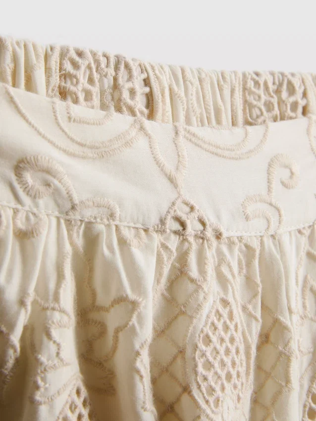 The edit cotton broderie shorts