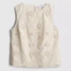 The edit cotton broderie tank top
