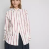 The edit cotton-rich striped poplin shirt