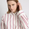The edit cotton-rich striped poplin shirt