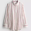 The edit cotton-rich striped poplin shirt