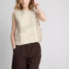 The edit crochet knit tank top
