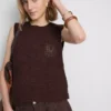 The edit crochet knit tank top