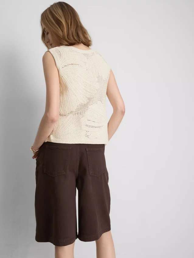 The edit crochet knit tank top