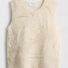 The edit crochet knit tank top