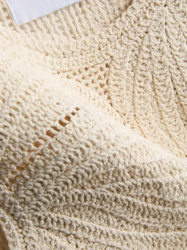 The edit crochet knit tank top