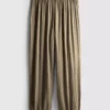The edit cuffed satin pants